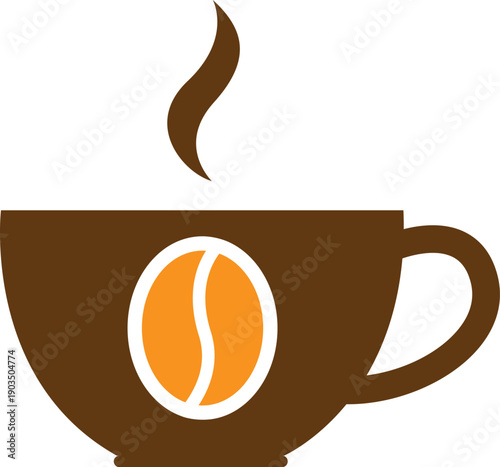 Coffee Cup Bean Cafe Beverage Restaurant Logo