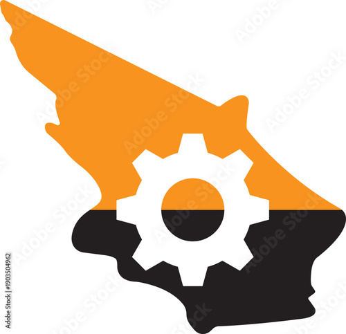 Gear Head Profile Engineering Industry Technology Logo