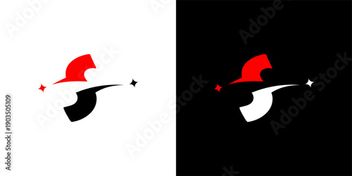 Modern Letter mark Logo with Upward Gradient Arrow for Growth