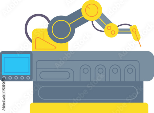 Multi axis welding machine. Manufacture color icon
