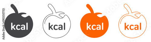 calorie burn fitness vector icons set