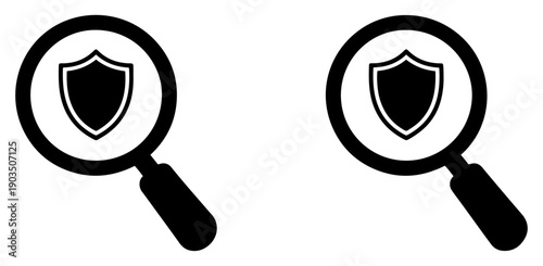 fraud protection cybersecurity vector icons set