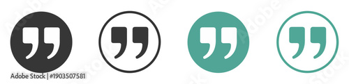 quotation mark speech dialogue flat icons
