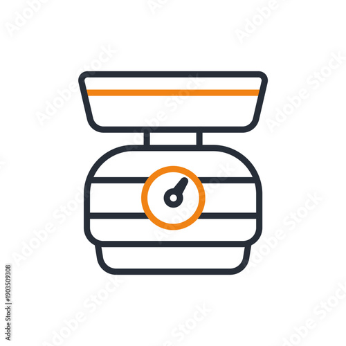 weight scale machine icons minimalist flat style design, weight scale machine Vector illustration on white background