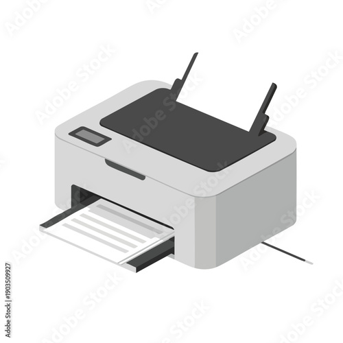 Modern Wireless Printer with Paper Tray Open