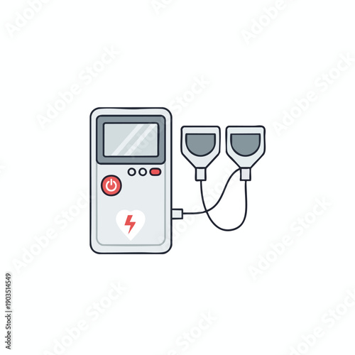 Defibrillator Icon Illustration