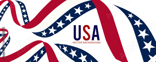 usa patriotic vector background with american flag design