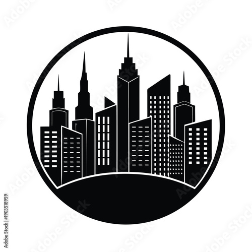 Urban Skyline City Vector Art