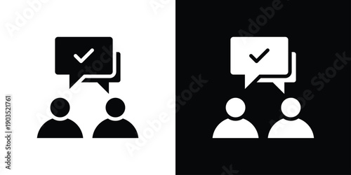 Effective Communication Icon Sheet Black And White