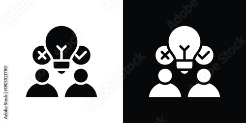 Difference Icon Sheet Black And White