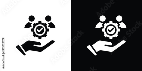 Support Icon Sheet Black And White