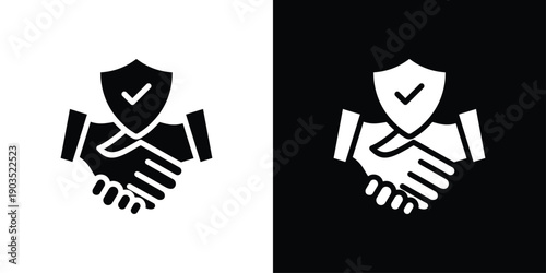 Trust Icon Sheet Black And White