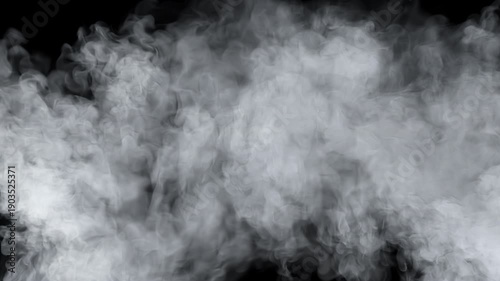 Part 2 - Realistic Dense Smoke Shroud Spreading Slowly 4K Transparent Overlay Alpha Channel.