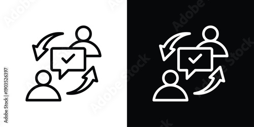 Discussion Icon Sheet Black And White