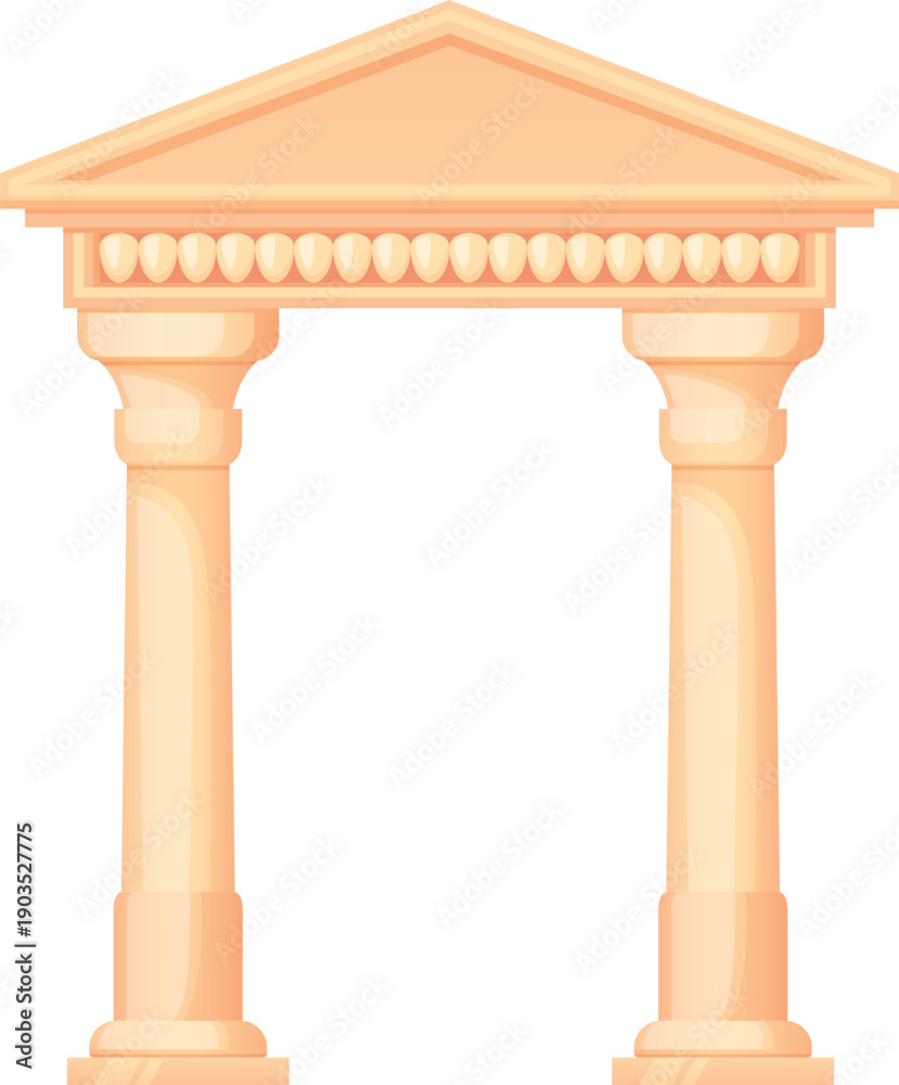 Obraz premium Greek column gate. Old classic pillar construction