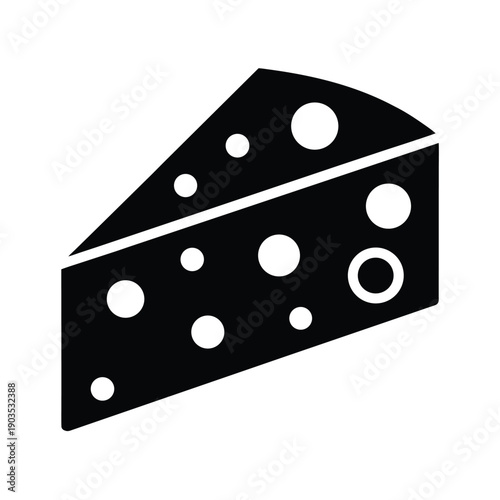 vector cheese wedge icon