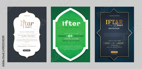 Set of vector card design for Eid al Adha and Iftar with arabic text Blessed Feast or Festival. Decoration sign for ramadan fasting greeting with Eid Mubarak text. Hari Raya, muslim, islamic holiday