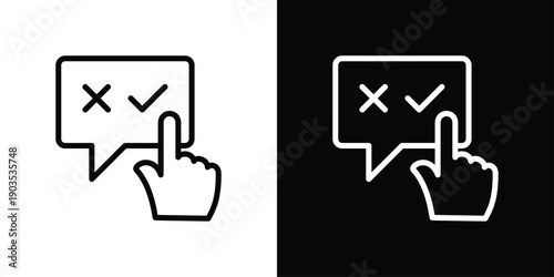 Vote Icon Sheet Black And White