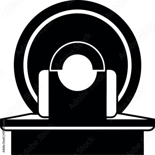 Modern MRI Machine Diagnostic Imaging Scanner Illustration