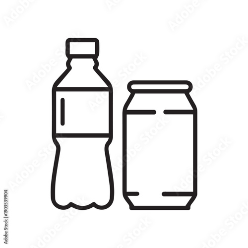 Drinks, soda, linear icon. Line with editable stroke
