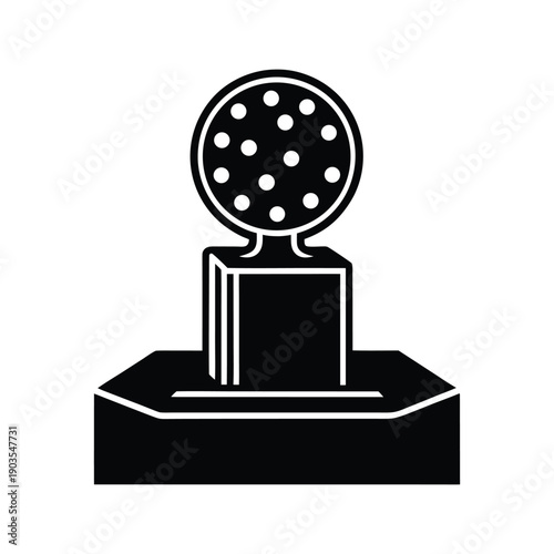 Pickleball award podium silhouette icon