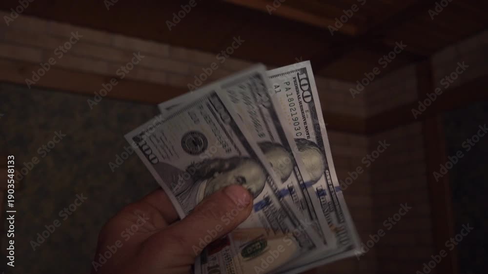 custom made wallpaper toronto digital300 dollars in a man's hands