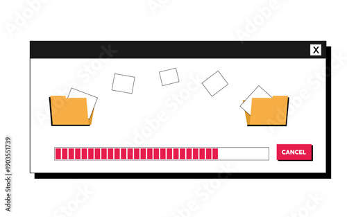 Data Transfer Progress Bar Concept Illustration