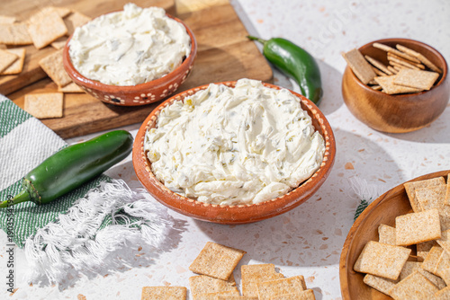 Εκτύπωση καμβά Spicy jalapeno pepper cream cheese dip