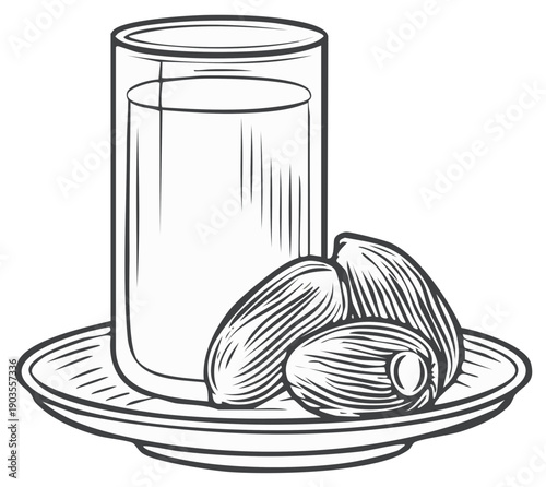 Refreshing Drink with Dates: A Nutritious and Wholesome Beverage Illustration
