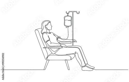 World Blood Donor Day one line art, giant droplet continuous contour drawing safe life single drawing line art flat doodle hospital, patient, blood, woman, blood donation, medicine.