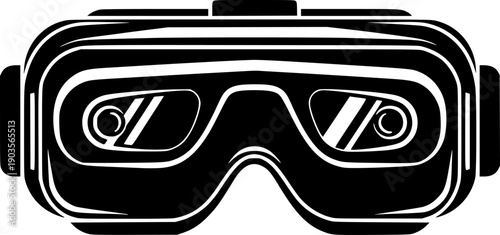 Goggles representing virtual reality and augmented reality technology
