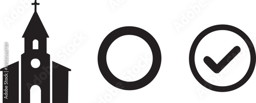 Church Circle Circle Check Religious Geometric Shape Icon