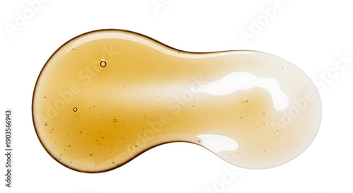 Grease stain with semi-transparent oil texture, isolated on a white background