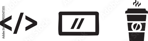 Code Alt Code Slash Coffee To Go Graphic