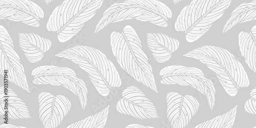 Tropical exotic leaves or plant seamless pattern for summer background and beach wallpaper