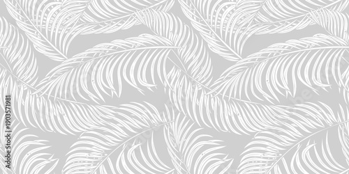 Tropical exotic leaves or plant seamless pattern for summer background and beach wallpaper