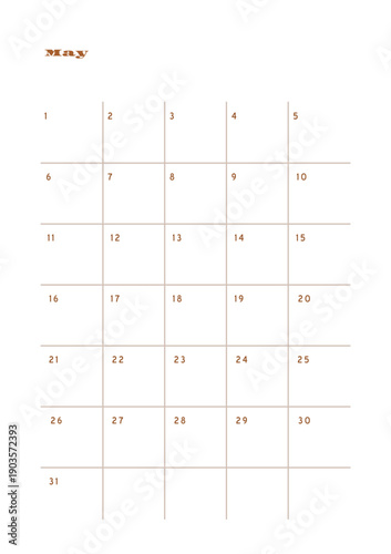 Minimalist abstract monochtome planner. Daily, weekly, monthly planner template. Blank printable vertical notebook page with space for notes and goals