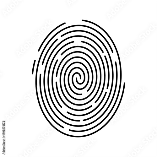 Modern Geometric Fingerprint Logo Design