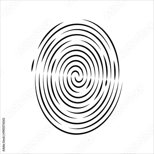 Modern Geometric Fingerprint Logo Design