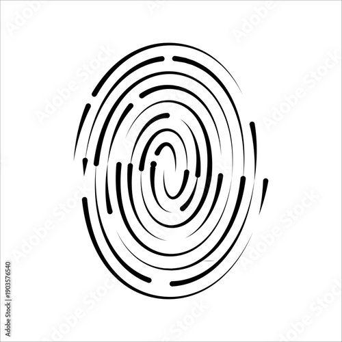 Fingerprint icon. Simple editable vector graphics.