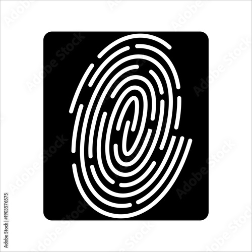 Digital fingerprint, finger print fingerprint lock secure security logo vector icon illustration