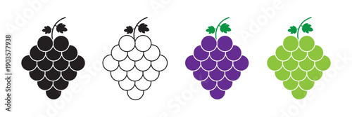 Grape icon. Grape flat sign design. Grape symbol vector pictogram. UX UI icon grape
