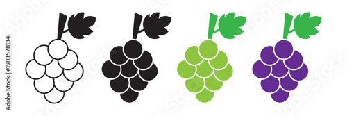 Grape icon. Grape flat sign design. Grape symbol vector pictogram. UX UI icon grape