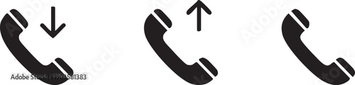Phone Incoming Phone Missed Phone Outgoing Telephone Icon
