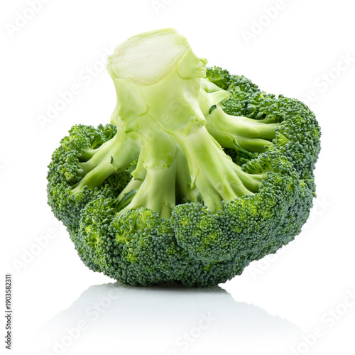Fresh broccoli isolated on white background