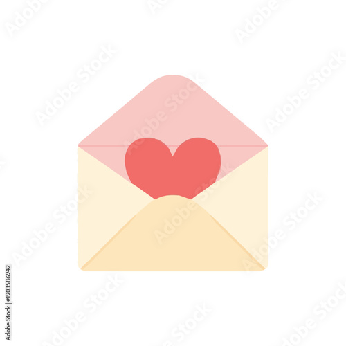envelope with hearts for valentine