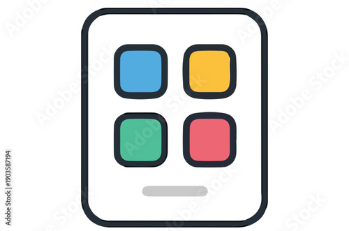 Colorful App Icon Design for Modern User Interfaces