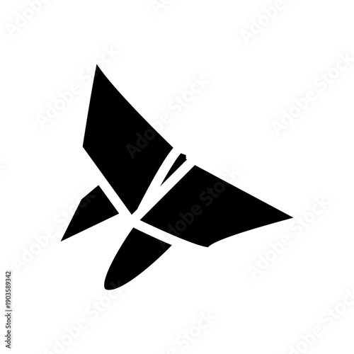 black and white origami butterfly
