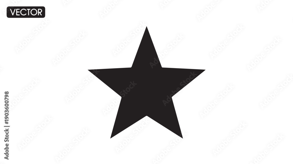 Fototapeta premium Black Star Icon on White Background