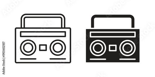 Boombox icon and symbol. Vector illustration.eps
